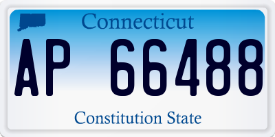 CT license plate AP66488