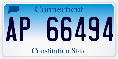CT license plate AP66494