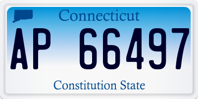 CT license plate AP66497
