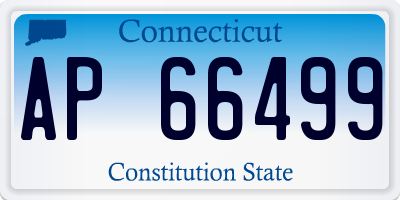 CT license plate AP66499