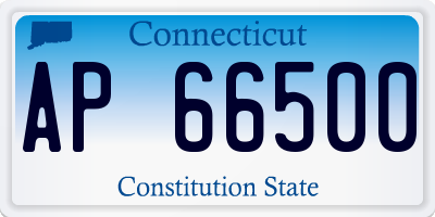 CT license plate AP66500