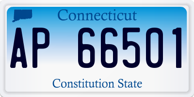 CT license plate AP66501