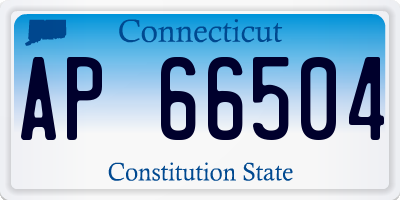 CT license plate AP66504