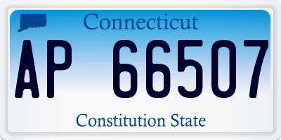 CT license plate AP66507