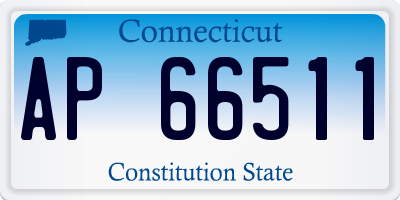 CT license plate AP66511