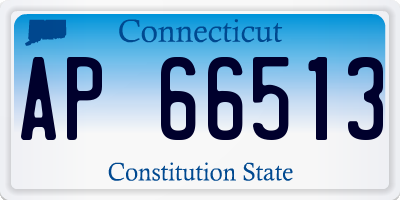CT license plate AP66513