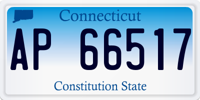 CT license plate AP66517