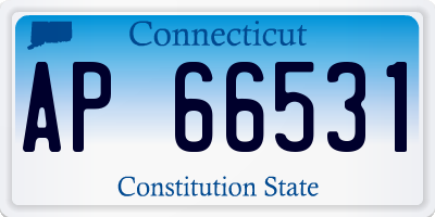 CT license plate AP66531