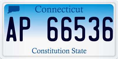 CT license plate AP66536