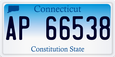 CT license plate AP66538