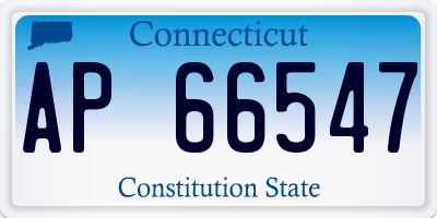 CT license plate AP66547