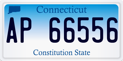 CT license plate AP66556