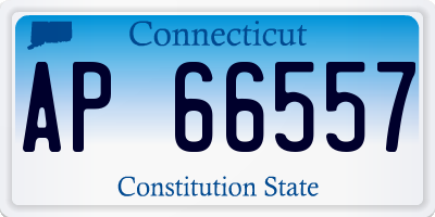 CT license plate AP66557