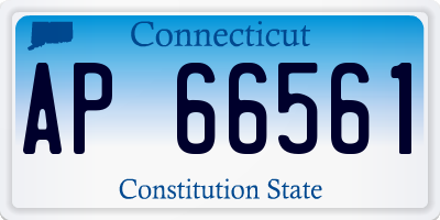 CT license plate AP66561