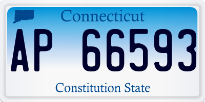 CT license plate AP66593