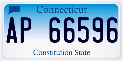 CT license plate AP66596