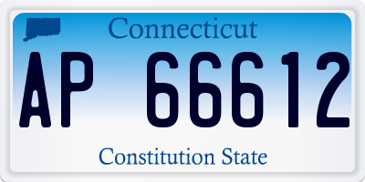 CT license plate AP66612