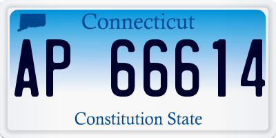 CT license plate AP66614