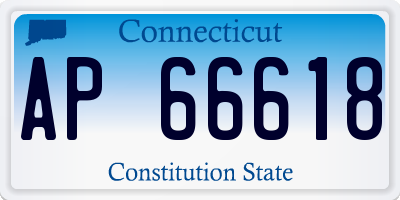 CT license plate AP66618