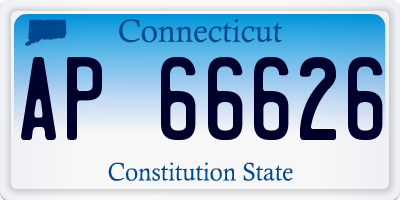 CT license plate AP66626