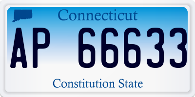 CT license plate AP66633