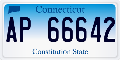CT license plate AP66642