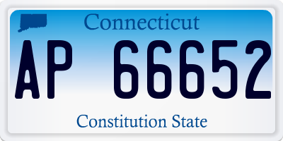 CT license plate AP66652