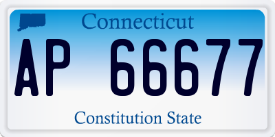 CT license plate AP66677