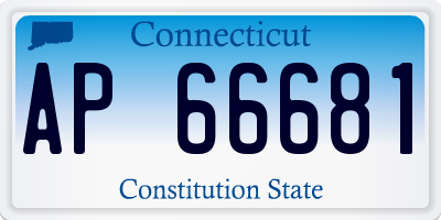CT license plate AP66681