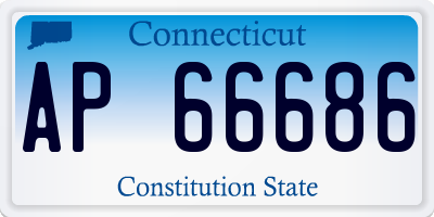 CT license plate AP66686