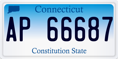 CT license plate AP66687