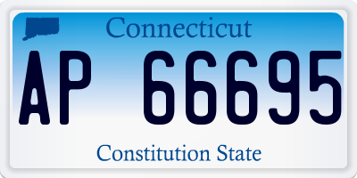 CT license plate AP66695