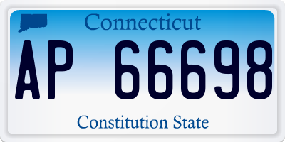 CT license plate AP66698