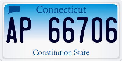 CT license plate AP66706