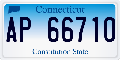 CT license plate AP66710
