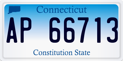 CT license plate AP66713