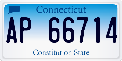 CT license plate AP66714