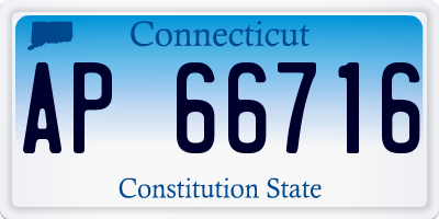 CT license plate AP66716
