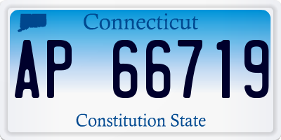 CT license plate AP66719