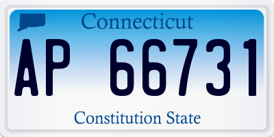 CT license plate AP66731