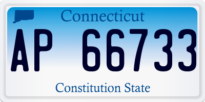 CT license plate AP66733