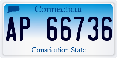 CT license plate AP66736