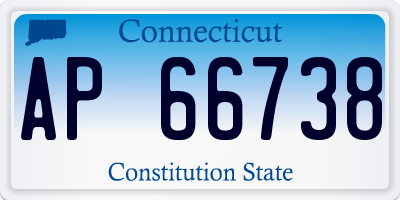CT license plate AP66738