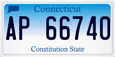CT license plate AP66740