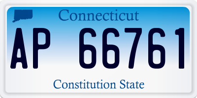 CT license plate AP66761