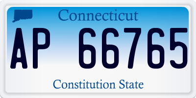 CT license plate AP66765