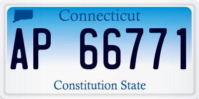 CT license plate AP66771