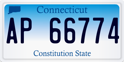 CT license plate AP66774