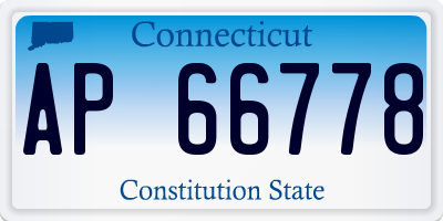 CT license plate AP66778