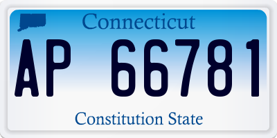 CT license plate AP66781